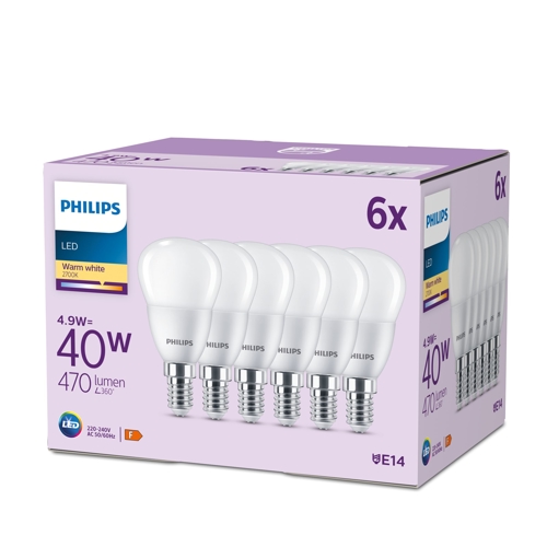 ßPHILIPS LED 40W P45 E14 /40W /827  ??Y NonDim ; opál   EC