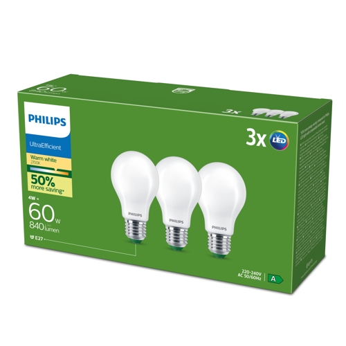ßPHILIPS LED CLA 60W A60 E27 2700K FR UE 3CT/4 EC