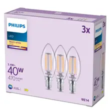 ßPHILIPS LED classic B35 40W E14 WW CL ND 3CT/4EC