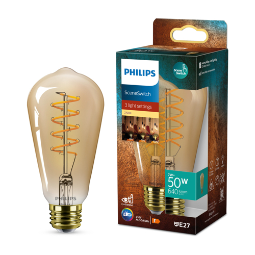 ßPHILIPS LED SSW 50W ST64 E27 AMBER SP