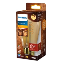 ßPHILIPS LED ST64 60W 2200K E27 Amber SP D 1PF/4