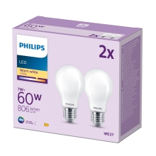 ßPHILIPS LEDClassic 60W A60 E27 WW FRND 2CT/6 EC