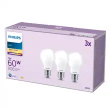 ßPHILIPS LEDClassic 60W A60 E27 WW FRND 3CT/4 EC