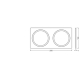 SPOT FRAME 100X200 2X D68 WT       LEDV