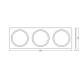 SPOT FRAME 100X300 3X D68 SI       LEDV