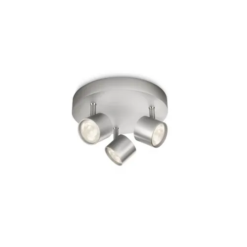 STAR plate/spiral aluminum 3x4.5W SELV