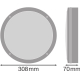SURFACE BULKHEAD 300 SENSOR EMERGENCY 15W 830 WT IP65