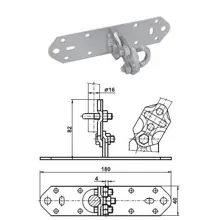 TREMIS holder T dedicated lightning rods with FeZn joint