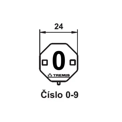 TREMIS label. marking number 0