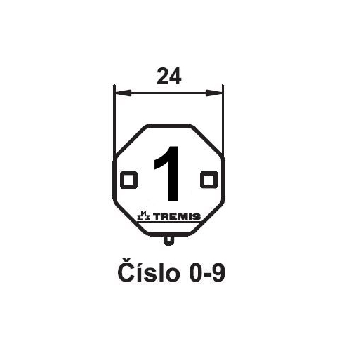 TREMIS label. marking number 1