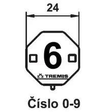 TREMIS label. marking number 6