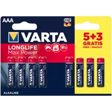 VARTA battery alkaline MAX.POWER 4703 AAA/LR03 ;BL5+3