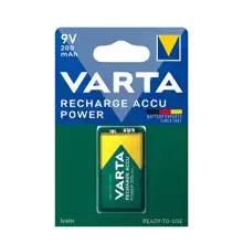 VARTA battery rechargeable NiMH 200mAh 9V/HR9V/56722 ;BL1
