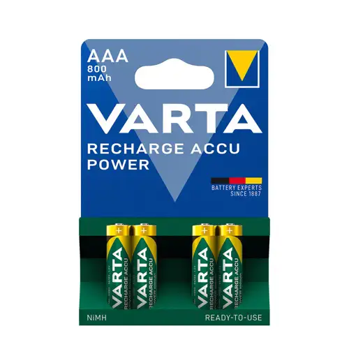 VARTA battery rechargeable NiMH 800mAh AAA/HR03/56703 ;BL4