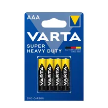 VARTA zinc-carbon battery. SUPER.HEAVY.DUTY 2003 AAA/R03 ;BL4