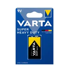 VARTA zinc-carbon battery. SUPER.HEAVY.DUTY 2022 9V/6F22 ;BL1