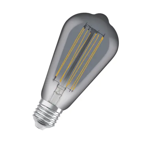 Vintage 1906 LED CLASSIC SLIM FILAMENT EDISON DIMMABLE 11W 818 Smoke E27