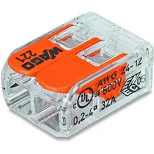 WAGO block terminal 2x0.14-4 mm2 Code:221-412 ; pckg=100pcs