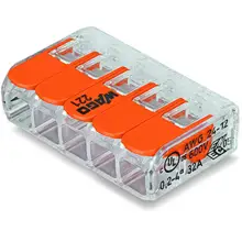 WAGO block terminal 5x0.14-4 mm2 Code:221-415 ; pckg=25pcs