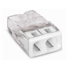 WAGO svorka.krabicová 2x0.5-2.5 mm2 transp/bílá Kód:2273-202/100 bal.100ks