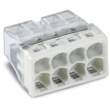 WAGO svorka.krabicová 8x0.5-2.5 mm2 transp/šedá Kód:2273-208 ;pytel=2500ks