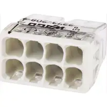 WAGO svorka.krabicová 8x0.5-2.5 mm2 transp/šedá Kód:2273-208 ;pytel=2500ks