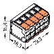 WAGO svorka s páčkou 10x0.14-4 mm2 transp/oranž Kód:221-420