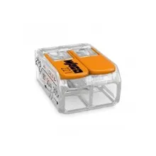 WAGO svorka s páčkou 2x0.5-6 mm2 transp/oranž Kód:221-612 ;pytel=500ks