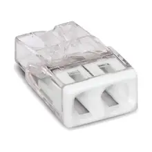 WAGO terminal box 2x0.5-2.5 mm2 transp/white Code: 2273-202/5 pack. 5 pcs.