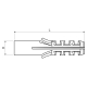 Wall dowel PA, diameter 8 mm, length 40 mm.